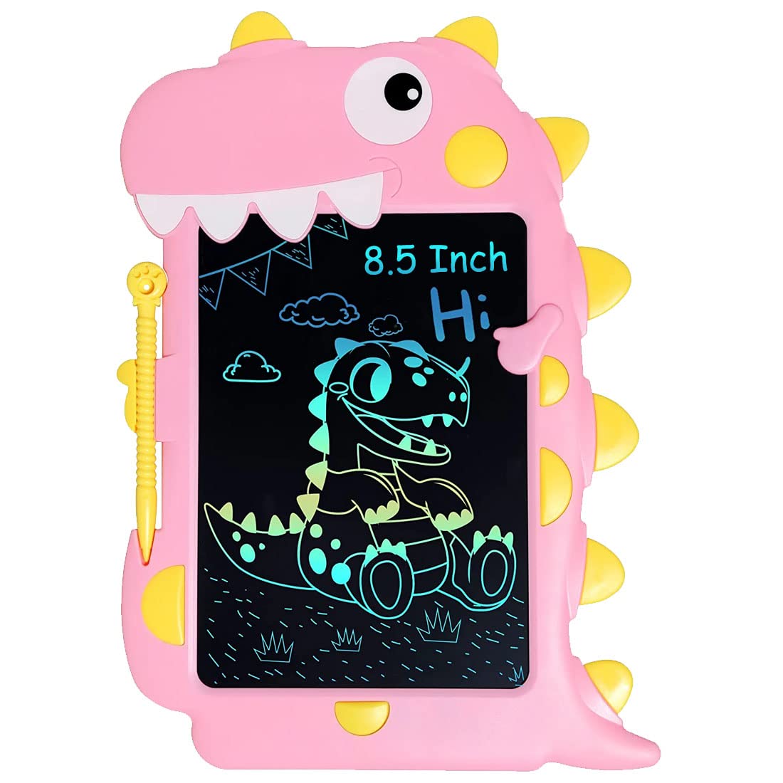 Fidtoy Multicolor Dinosaur LCD Writing Tablet for Kids 8.5 Inch Paperless Doodle Drawing Board Age 3+