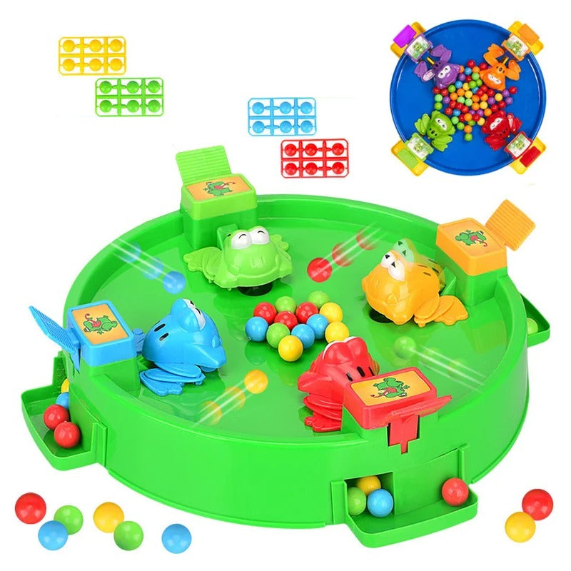 Fidtoy Hungry Frog Catch Beads Active Family Board Game for Kids Multiplayer Reflex Indoor Play
