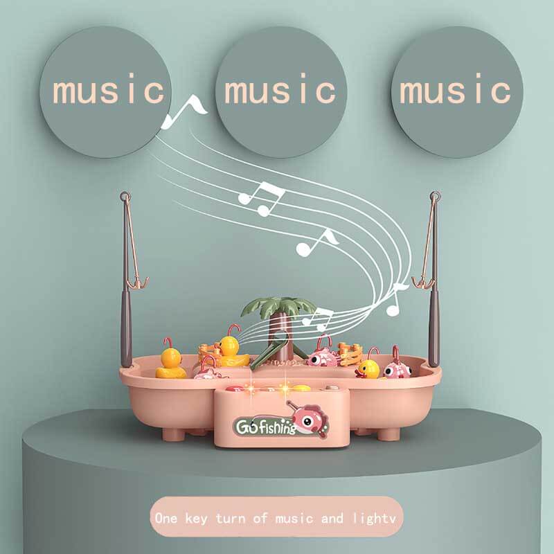Fidtoy Electronic Fishing Game for Toddlers | Bath & Pool Water Toy with Ducks and Music