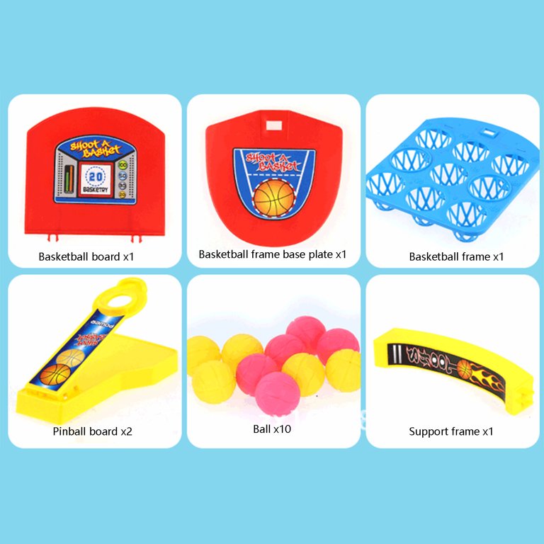 Fidtoy Mini jeu de basket de bureau avec panier et catapultes