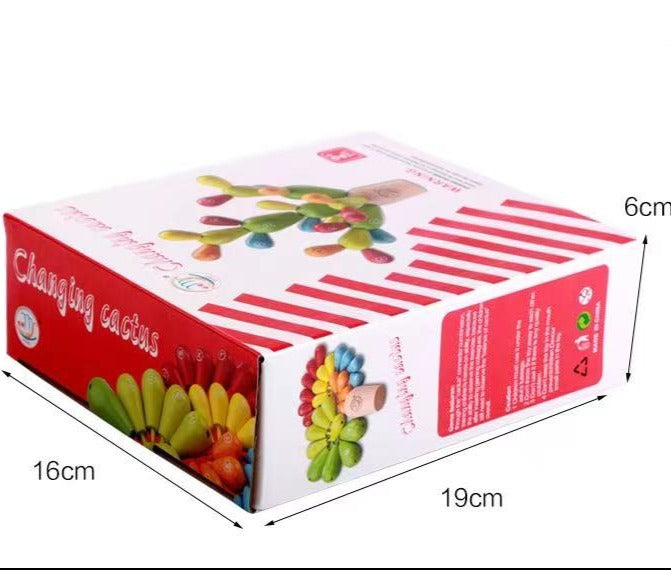 Wooden Aphabet Cactus - Fine motor skills toys