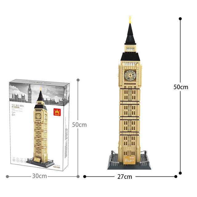 Fidtoy Big Ben London Building Blocks Construction Set for Kids | 1660Pcs ABS Architecture Landmark Model, STEM Construction Toy, Multicolor Clock Tower Building Set, Fine Motor & Spatial Reasoning Toy Age 6+