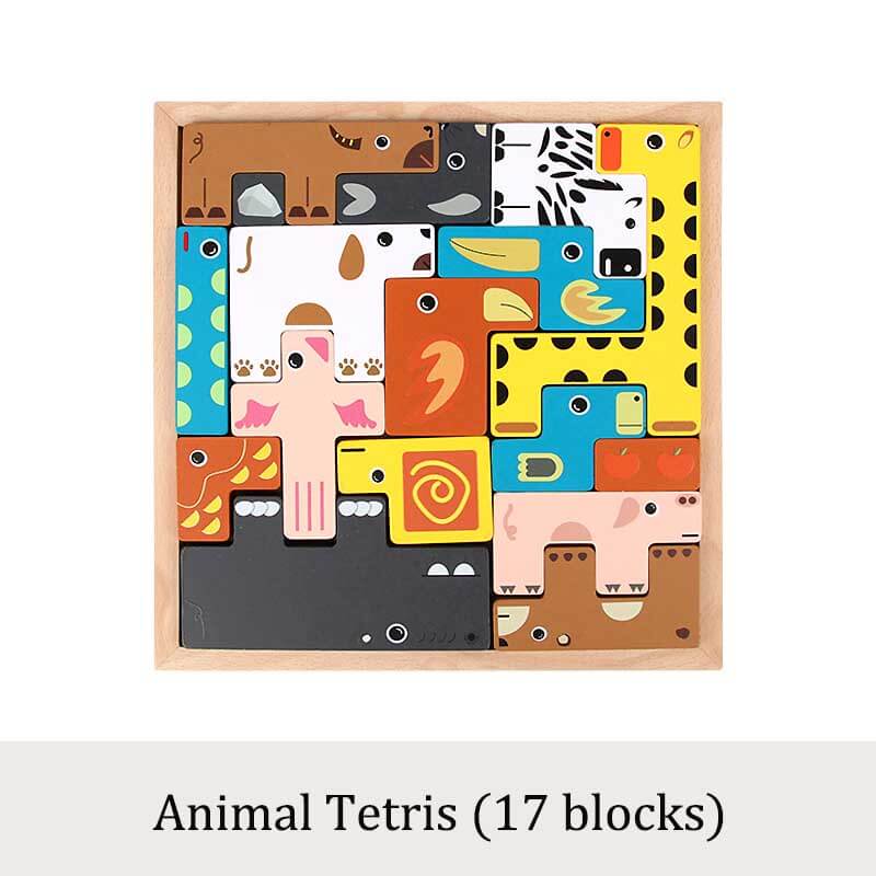 Juguete de equilibrio de animales de madera Fidtoy Bloques Montessori apilables