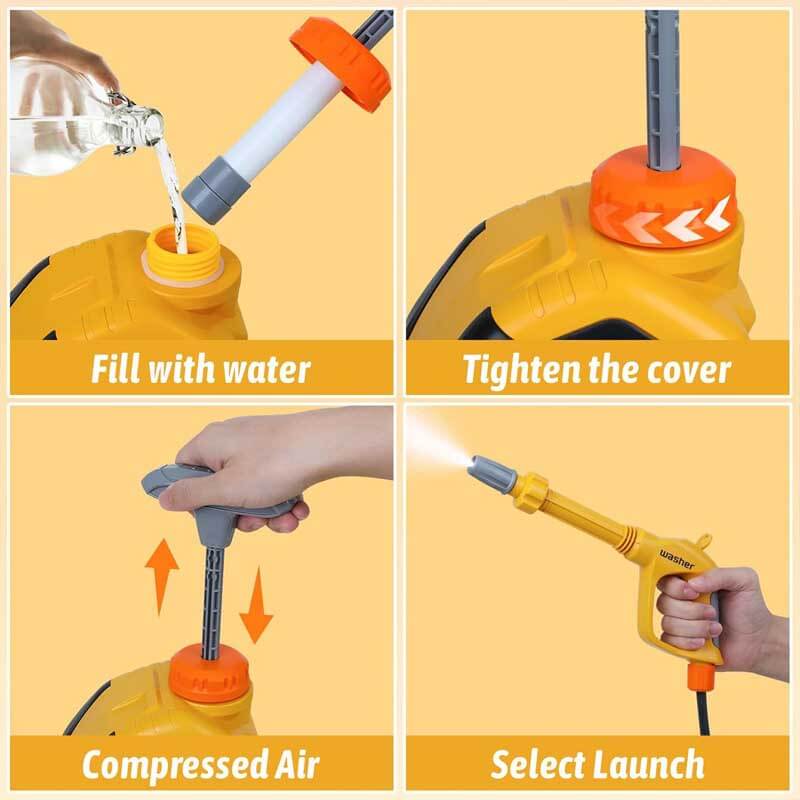 Fidtoy Kids Pressure Washer Toy – Outdoor Water Play for Car Wash and Dexterity