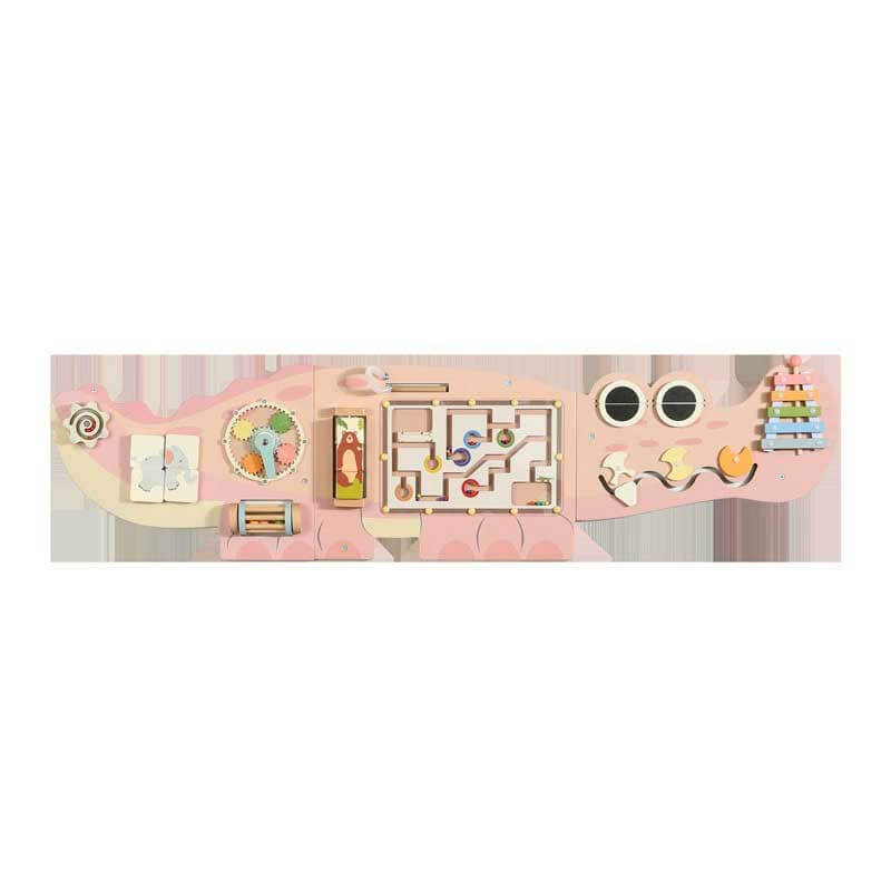 Fidtoy Tableau d'activités mural en bois – Jouet d'apprentissage multisensoriel Montessori pour tout-petits