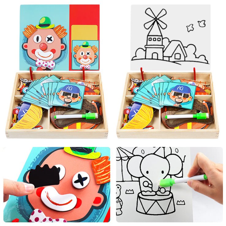 Fidtoy Tableau magnétique double face pour tout-petits – Jouet créatif d'apprentissage et de dessin