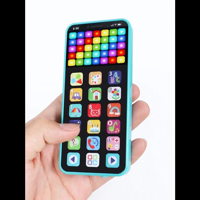 Fidtoy Rechargeable Baby Y-Phone Toy for Kids LED Light Learning Phone with Music Games Numbers Letters Colors