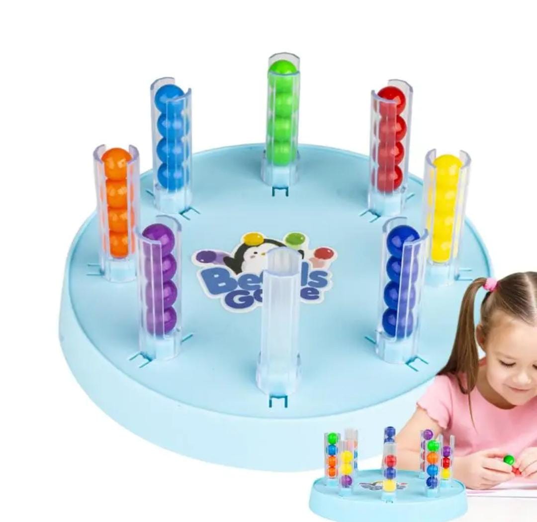 Fidtoy Beads Tube Ball Mind Pattern Game for Kids – Color Matching Bead Sorting Puzzle Toy for Logic Thinking, Fine Motor Skills & Two Player Educational Play