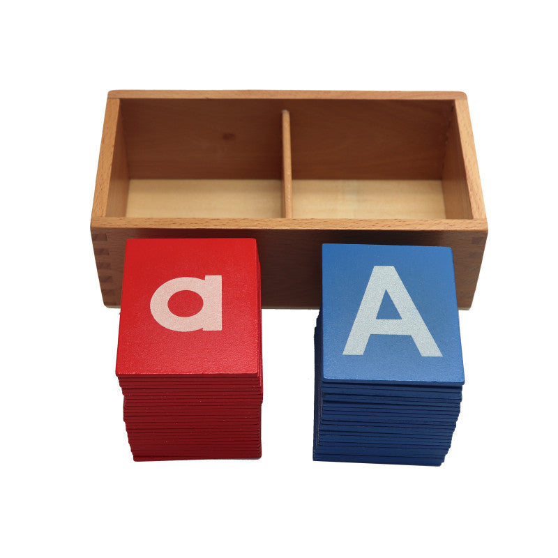 Grand ensemble d'alphabet Montessori en papier de verre majuscules et minuscules