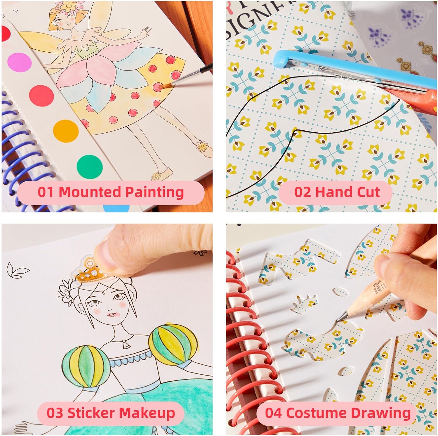Petite styliste - Club magique | Stylisme avec tissus, autocollants d'accessoires, couleurs