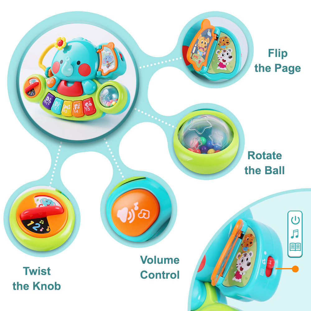 Fidtoy Elephant Musical Learning Toy for Babies