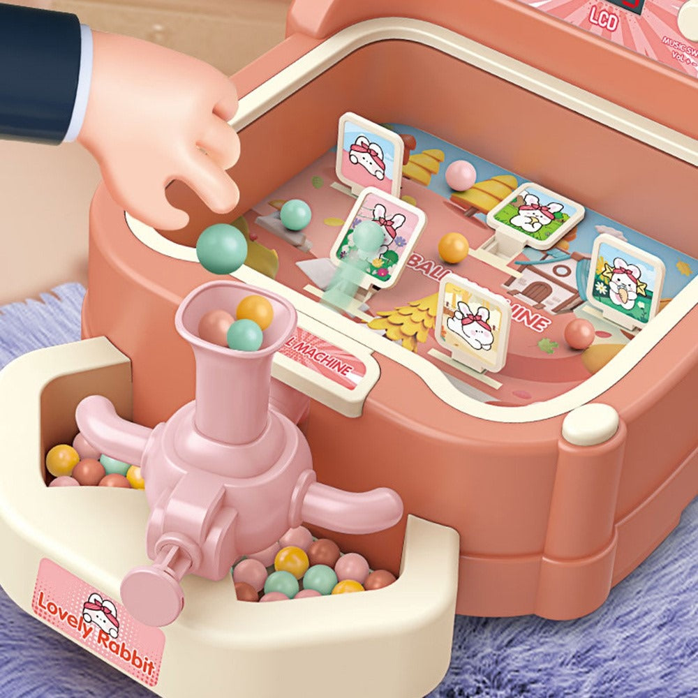 Fidtoy Cartoon Pinball Target Shooting Machine with Score for Kids Tabletop Arcade Game Hand-Eye Coordination Toy Age 3+
