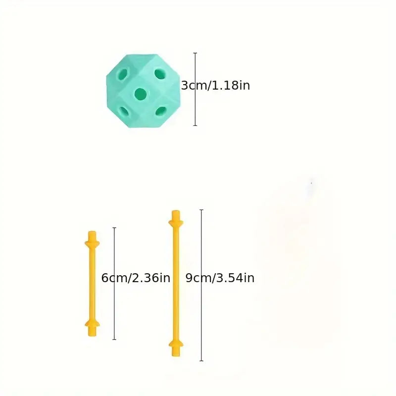 Connect Beads™ - Perles flexibles en PVC - Blocs de construction géométriques 3D
