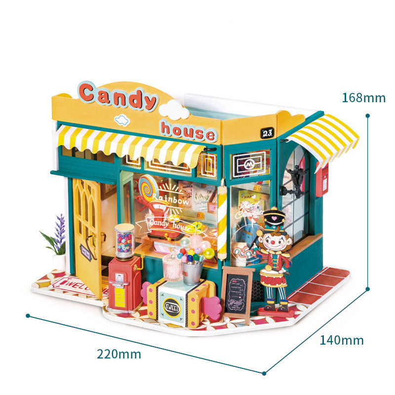 Maquette de maison miniature assemblée à la main