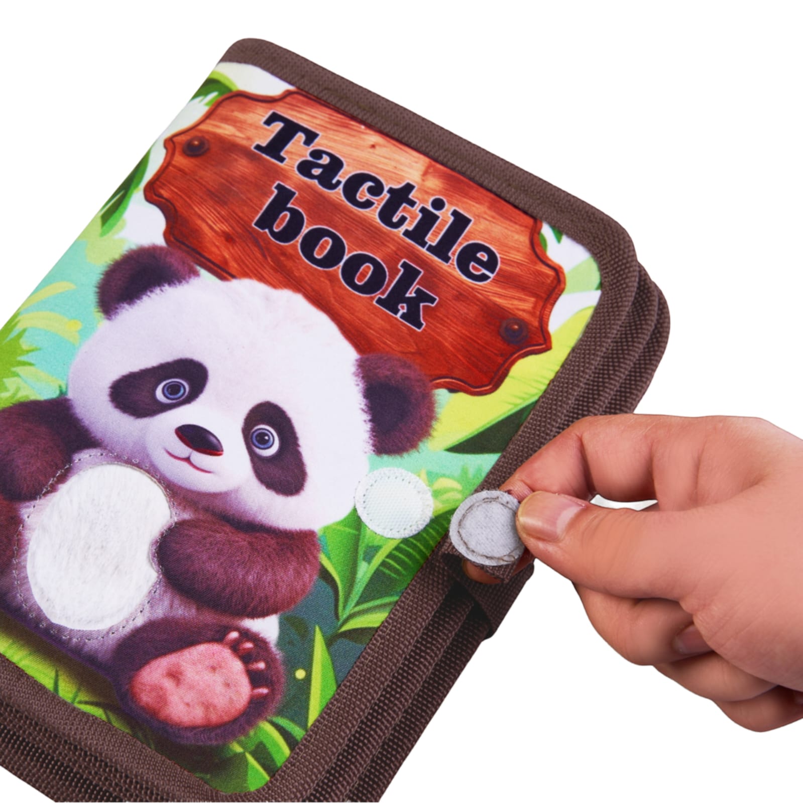 Fidtoy Wild Animals Tactile Touch and Feel Book for Toddlers | Cloth Sensory Quiet Book, Animal Recognition, Texture Exploration, Vocabulary, Tummy Time & Bedtime Reading Toy Age 2+