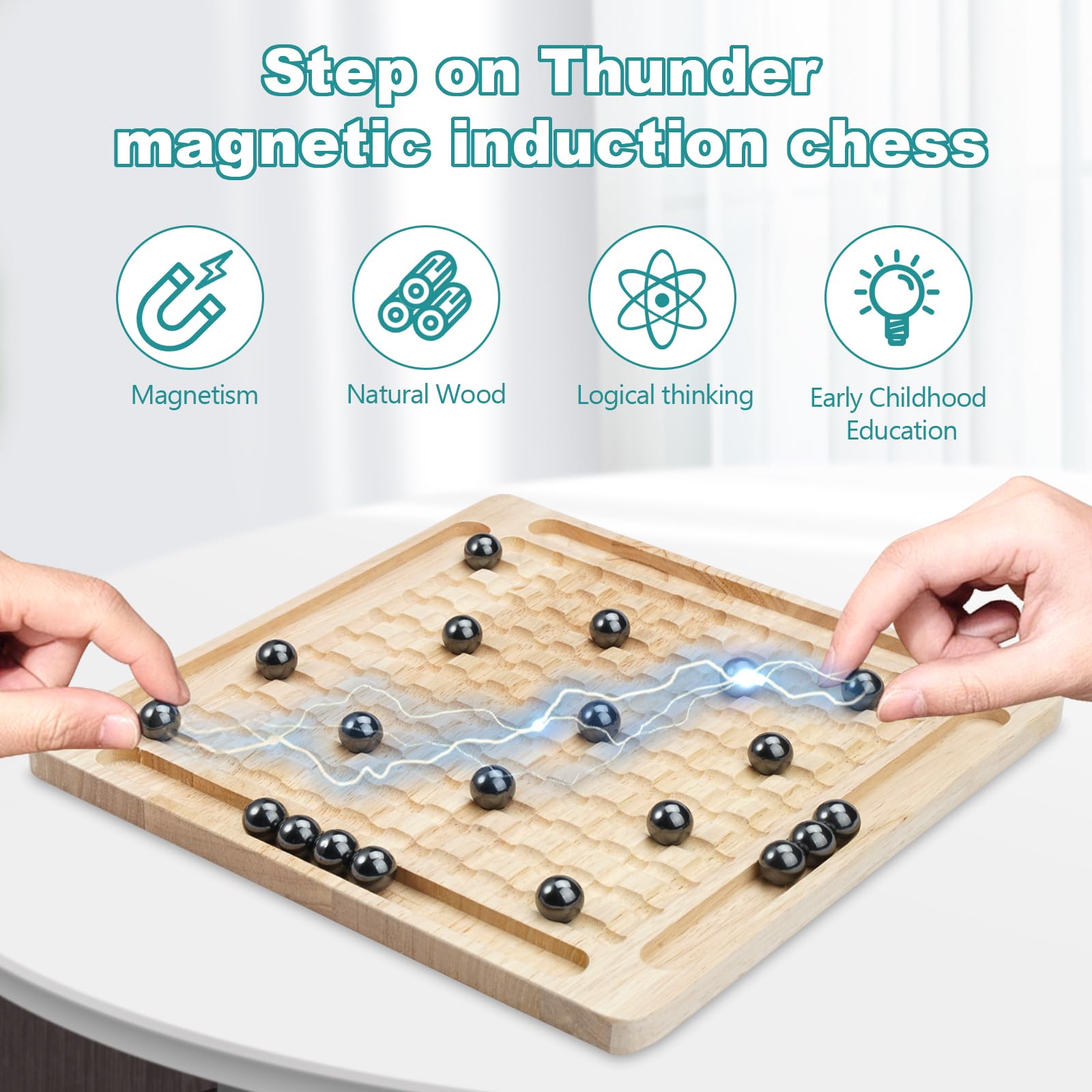 Magnetic Tabletop Game for Kids & Adults – Fun Family Puzzle Toy with Magnetic Rocks & Strategy Play