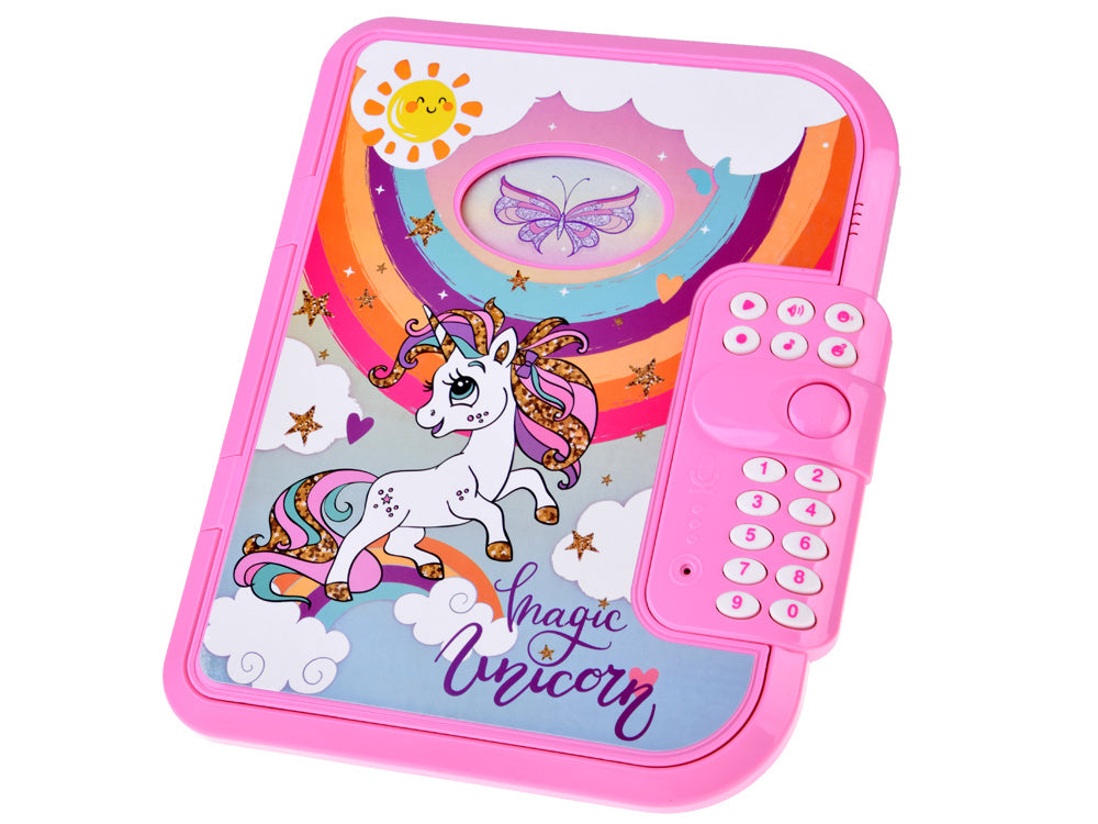 Fidtoy Journal interactif secret et magique 2 en 1 Licorne, Journal rose avec mot de passe, enregistrement, lecture, changement de voix, rangement secret, carnet et marqueur, à partir de 6 ans