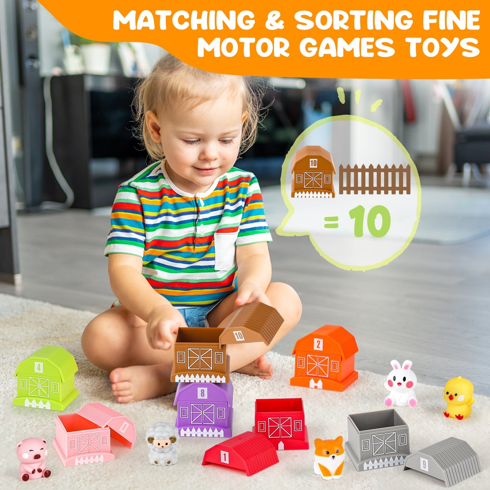 Kit de jeu éducatif sur les animaux de la ferme Fidtoy