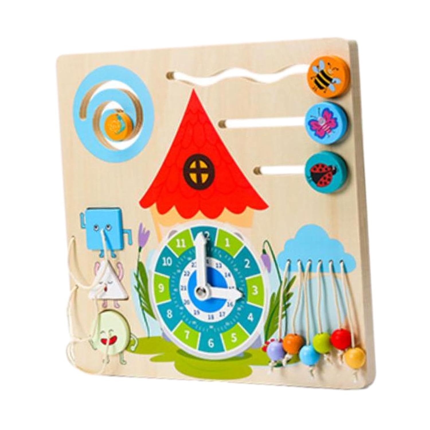 Planche d'activités Montessori en bois Lyla, jouet de voyage pour enfants, cadeau d'anniversaire, modèle avion, style C