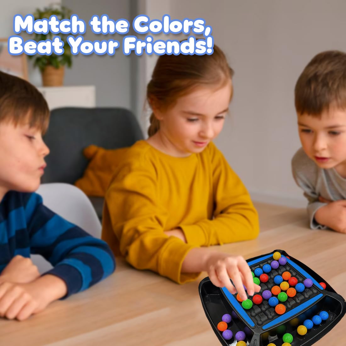 Fidtoy Colorful Ball Candy Crush Challenge Family Game for Kids Color Matching Puzzle Board Game