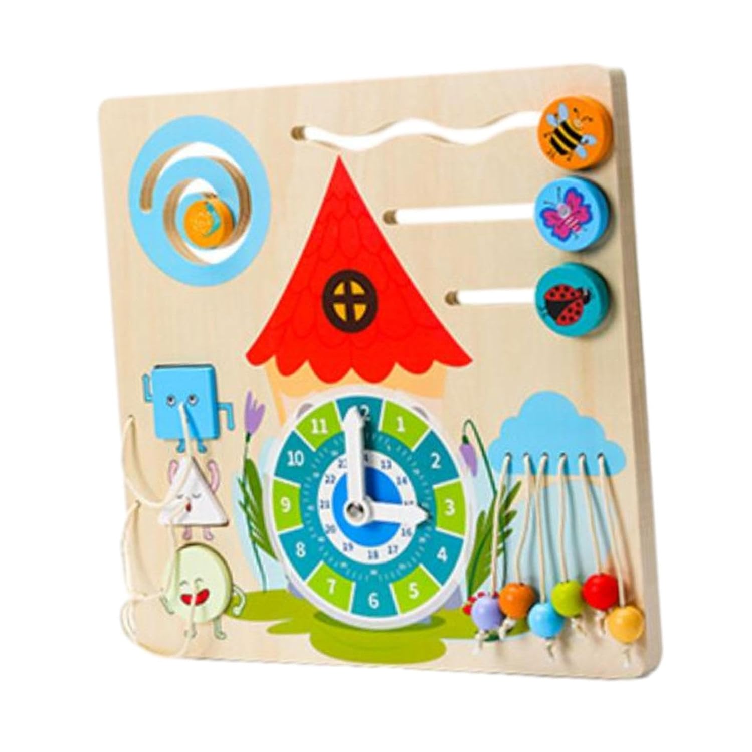 Planche d'activités Montessori en bois Lyla, jouet de voyage pour enfants, cadeau d'anniversaire, modèle avion, style C