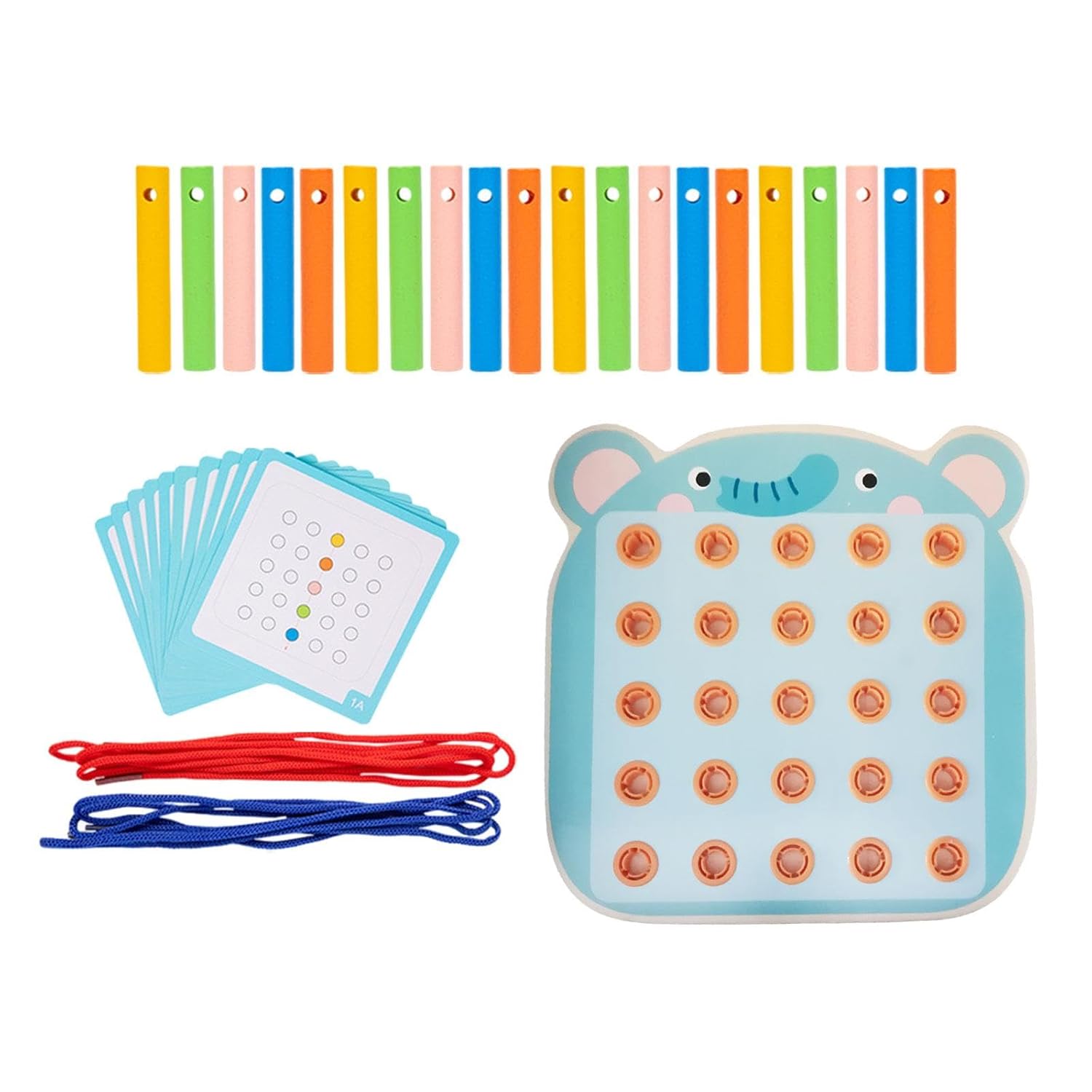 bnf Jouet à lacer et à enfiler avec cartes Jouet de voyage pour voiture Âge 3 4 5 6 Avion Éléphant Bébé | Jouets pour bébé | Jouets de développement pour bébé