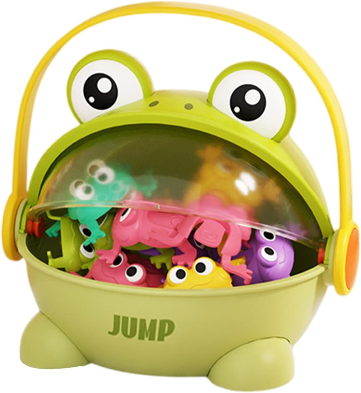 Fidtoy Jumping Frog Toy for Toddlers | Interactive Spring-Action Toy for Kids Hand-Eye Coordination & Active Play
