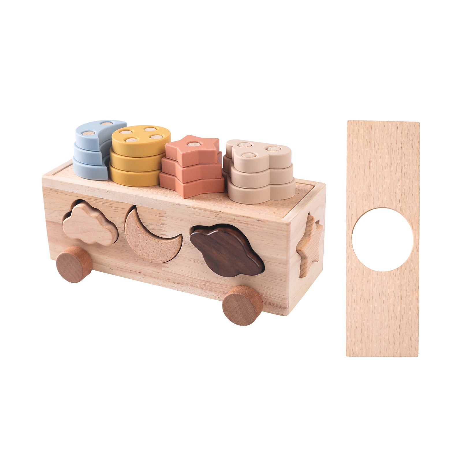 Juguetes de rompecabezas de madera multifuncionales para educación temprana para niños | Aprendizaje y juego sensorial amigables con el autismo