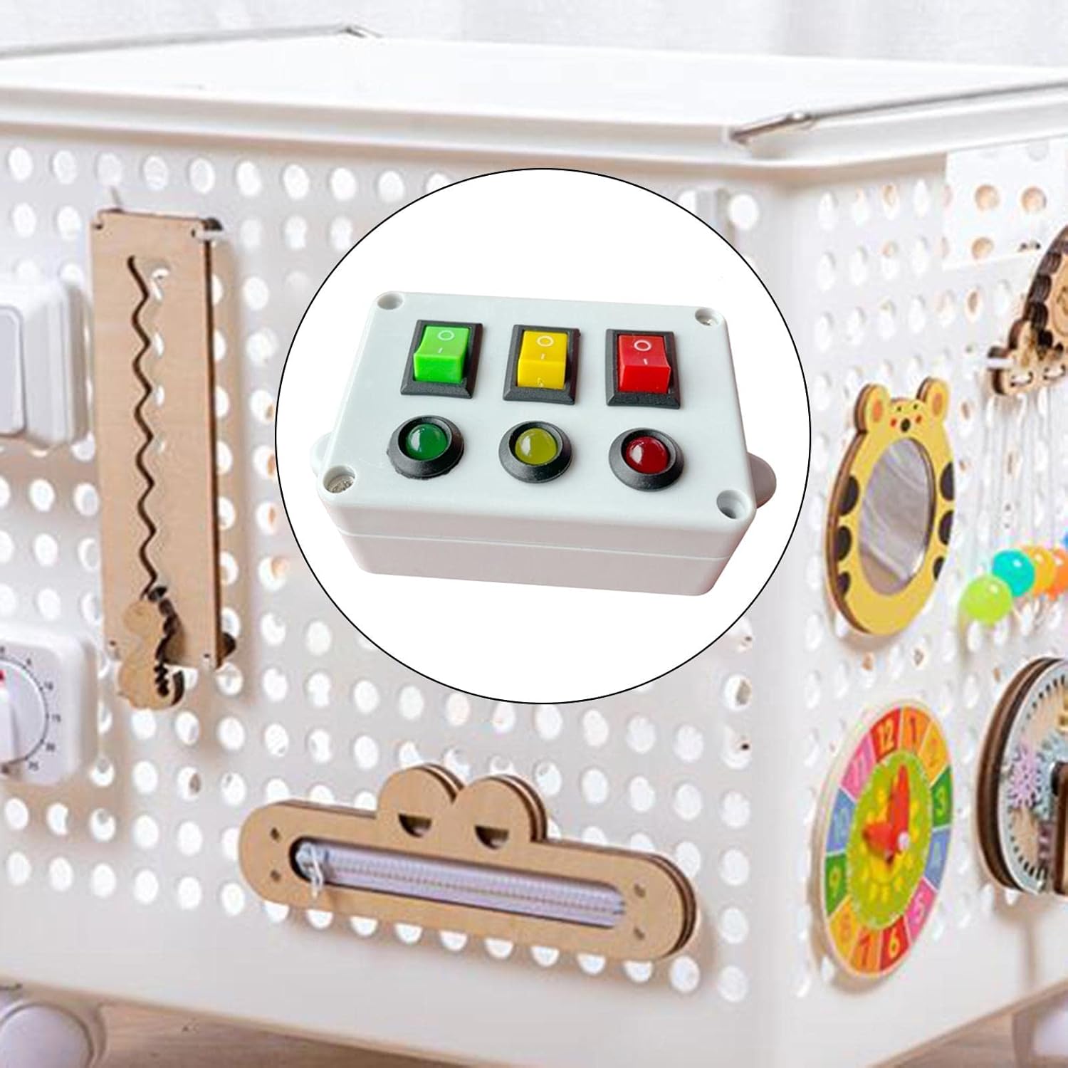 CLUB BOLLYWOOD®Table d'activités Montessori Accessoires DIY Jouets Éducatifs Boutons d'interrupteur|Jouets & Loisirs | Jouets de la Petite Enfance & d'Imitation | Autres Jouets de la Petite Enfance & d'Imitation|1 Jouet DIY Tableau d'activités pour Bébé