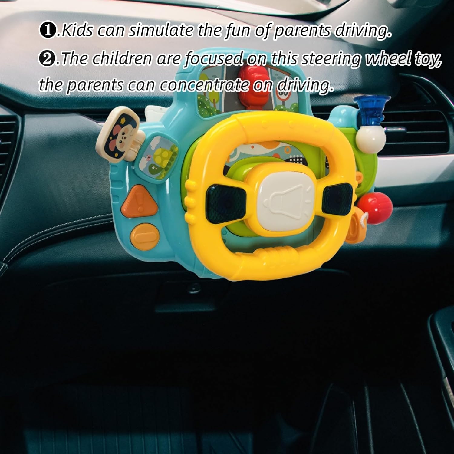 Fidtoy Baby Steering Wheel Toy with Lights and Sounds – Interactive Musical Driving Toy for Toddlers