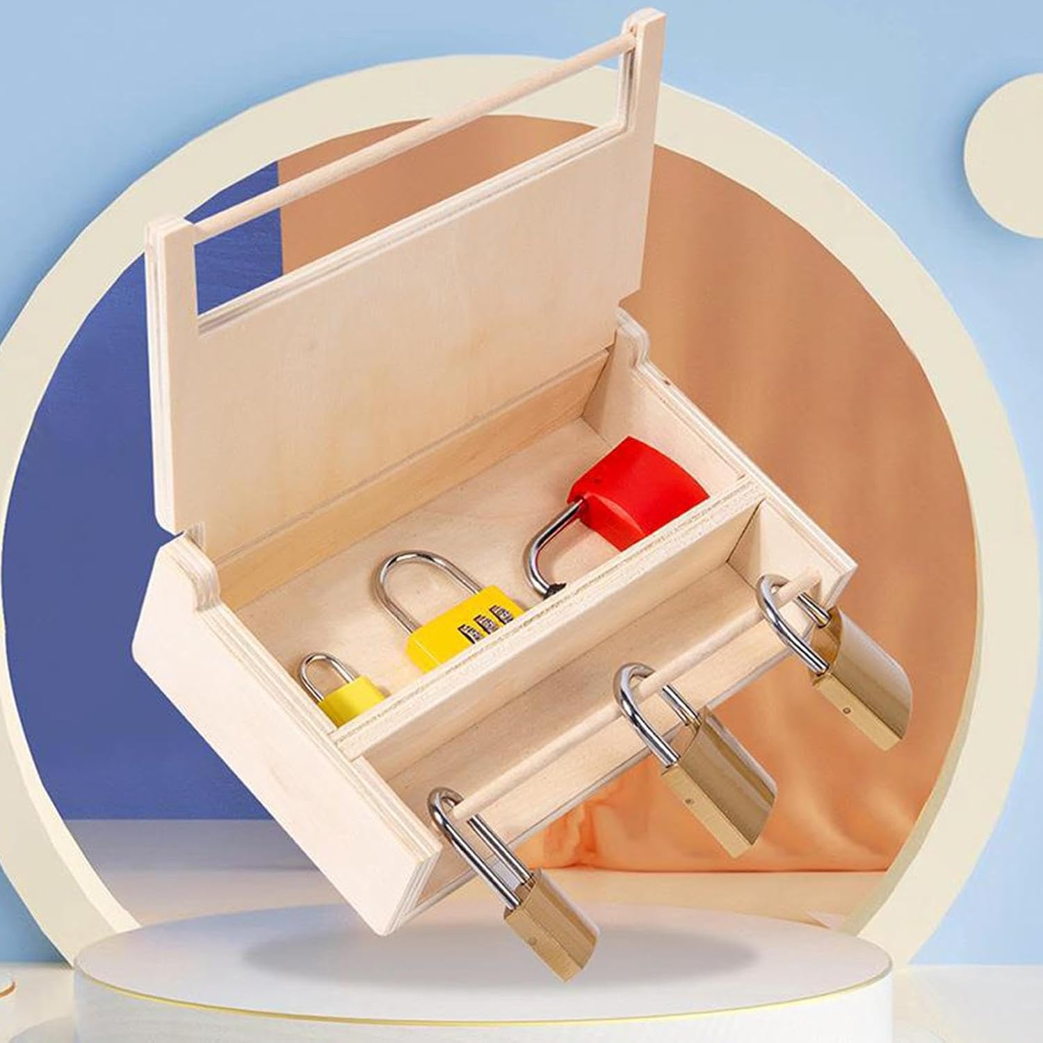 Serrure et Jouet à clé - Déverrouiller le bois | Activités d'apprentissage préscolaire, matériel Montessori en bois et jouets éducatifs pour enfants Shakven