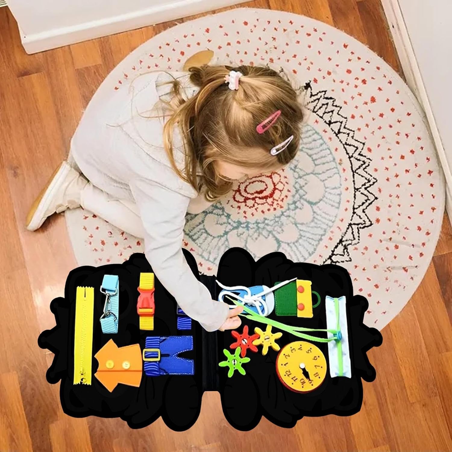 Tableau sensoriel pour enfants - Tableau sensoriel d'activités éducatives | Tableau d'activités éducatives d'apprentissage, jouet de voyage avec animaux, développement de la motricité fine Hondony