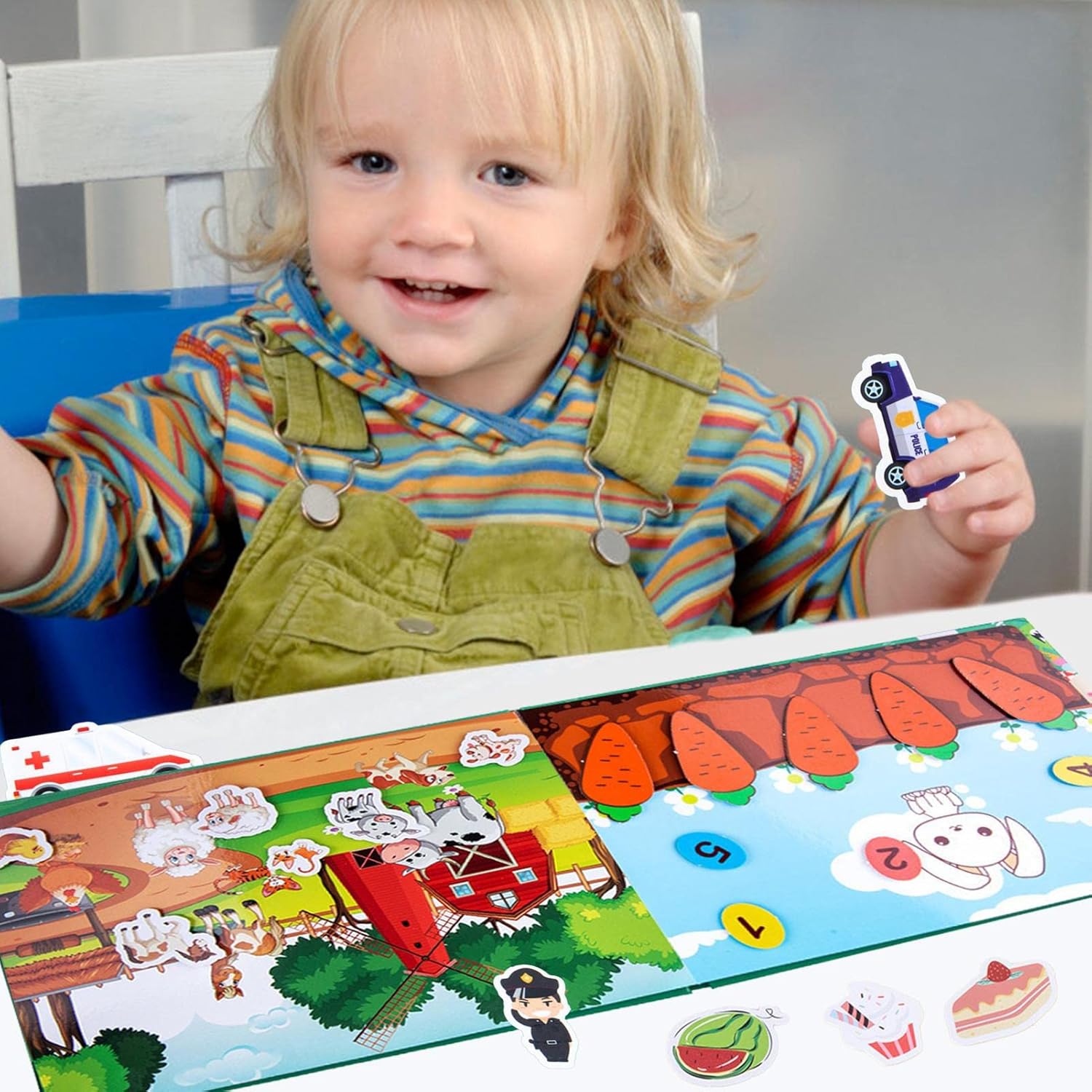 Viagens génériques Autocollant Livre Enfant - Occupation Enfant amovible - activités d'apprentissage préscolaire pour les enfants afin de développer les compétences d'apprentissage, jouets