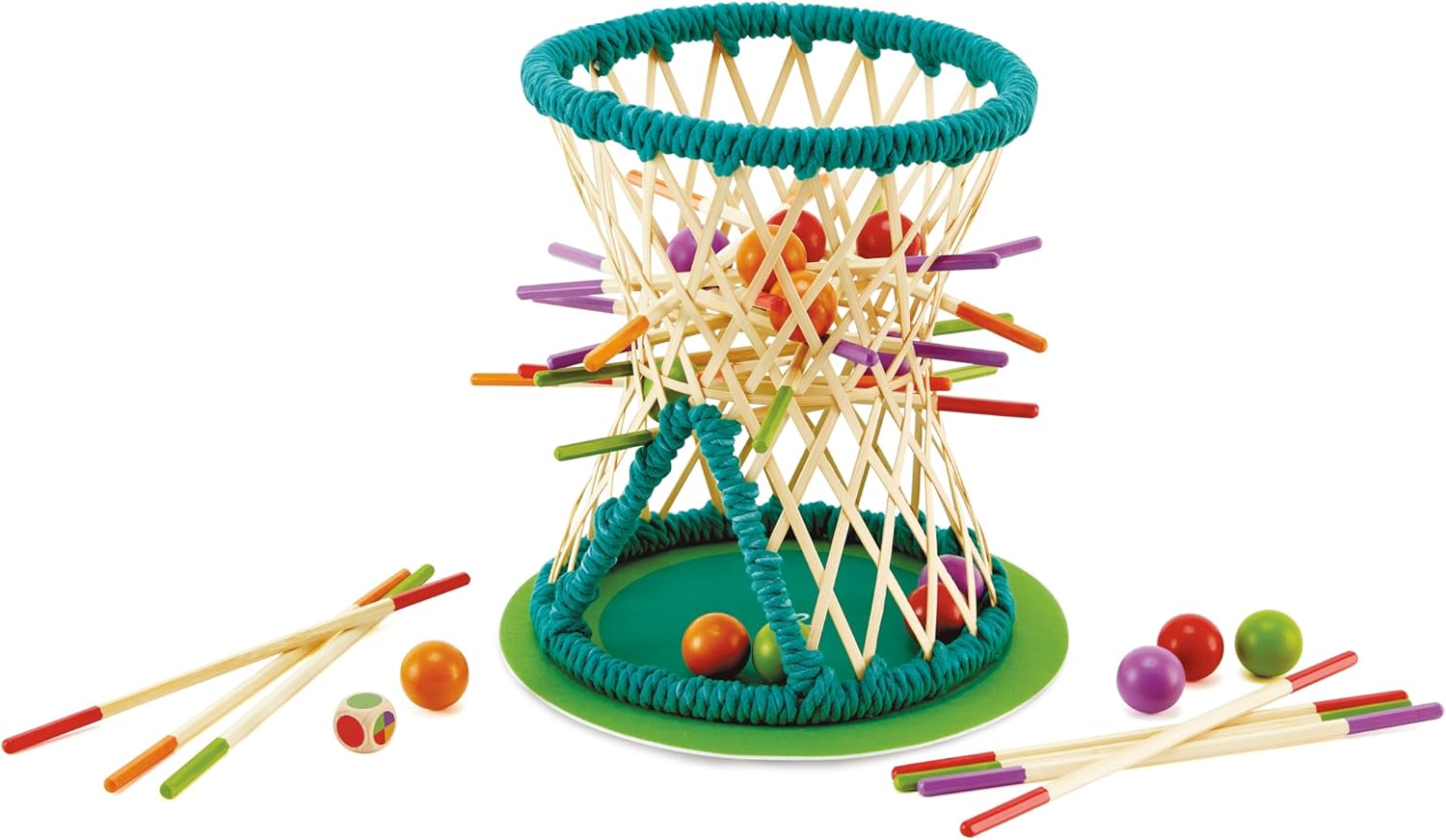 Juego de estrategia Fidtoy Bamboo Tumbling Ball para niños
