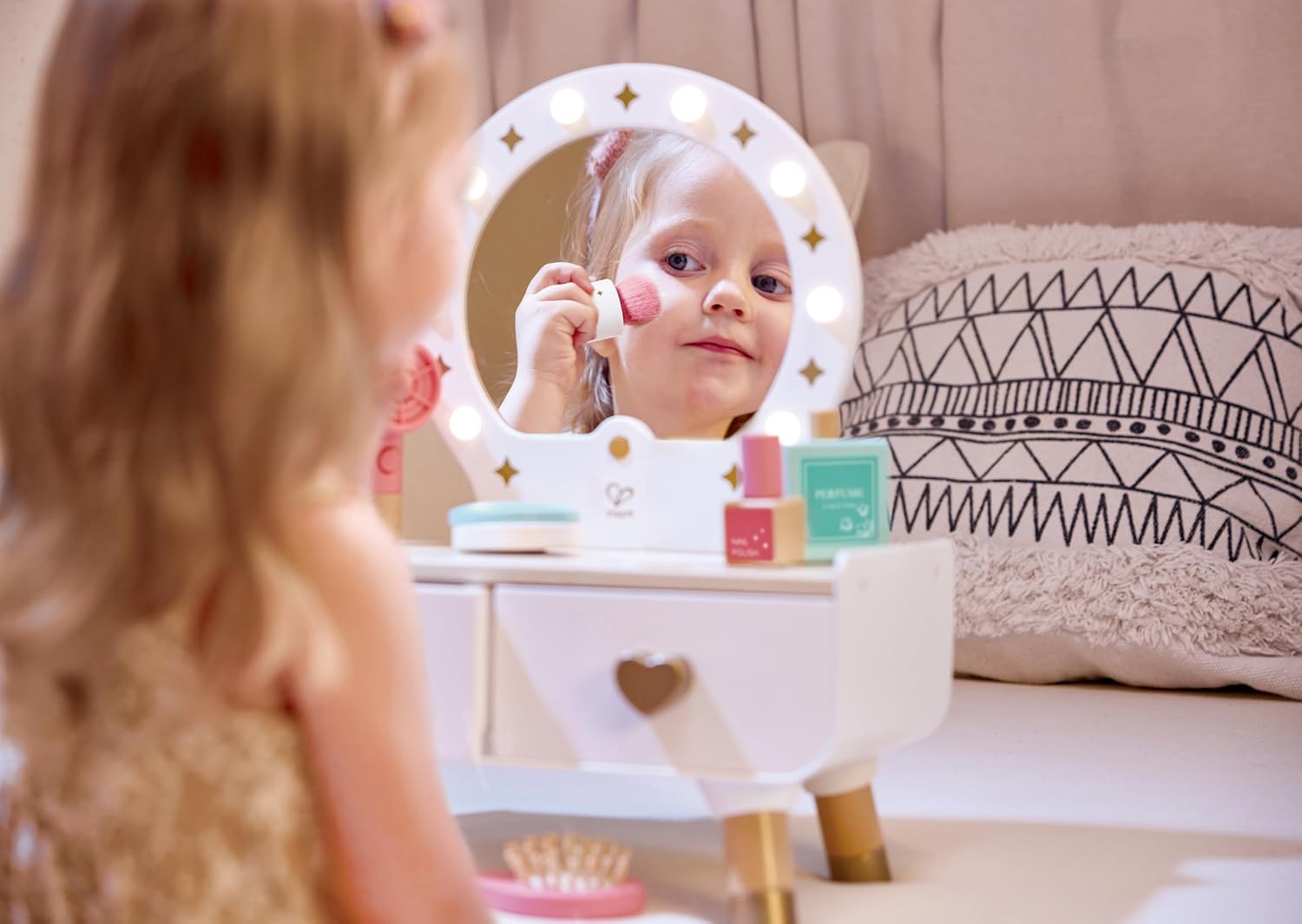 Fidtoy Kit de Maquillage pour Enfants avec Miroir Lumineux
