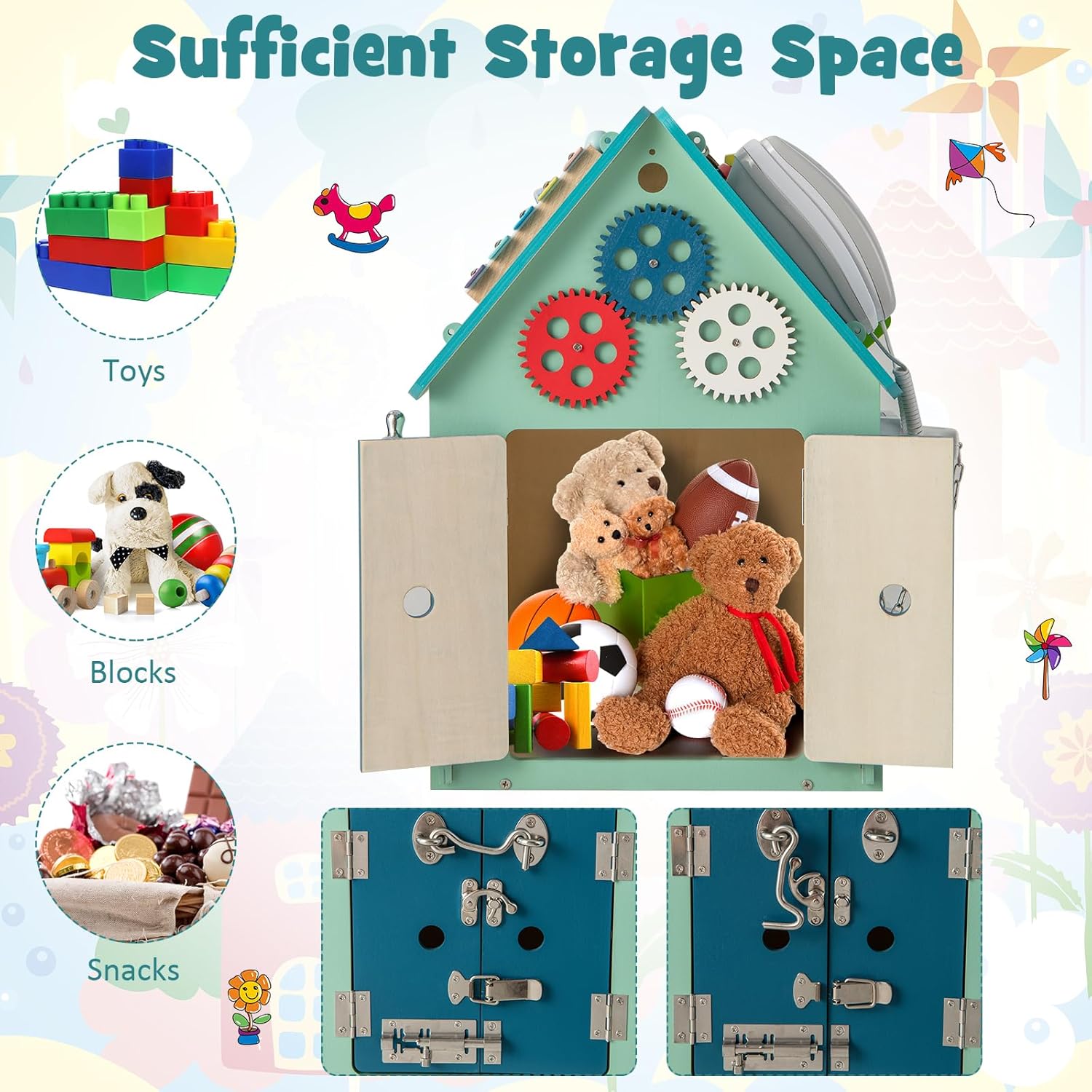 Fidtoy Multifunctional Busy Board House Montessori Toy