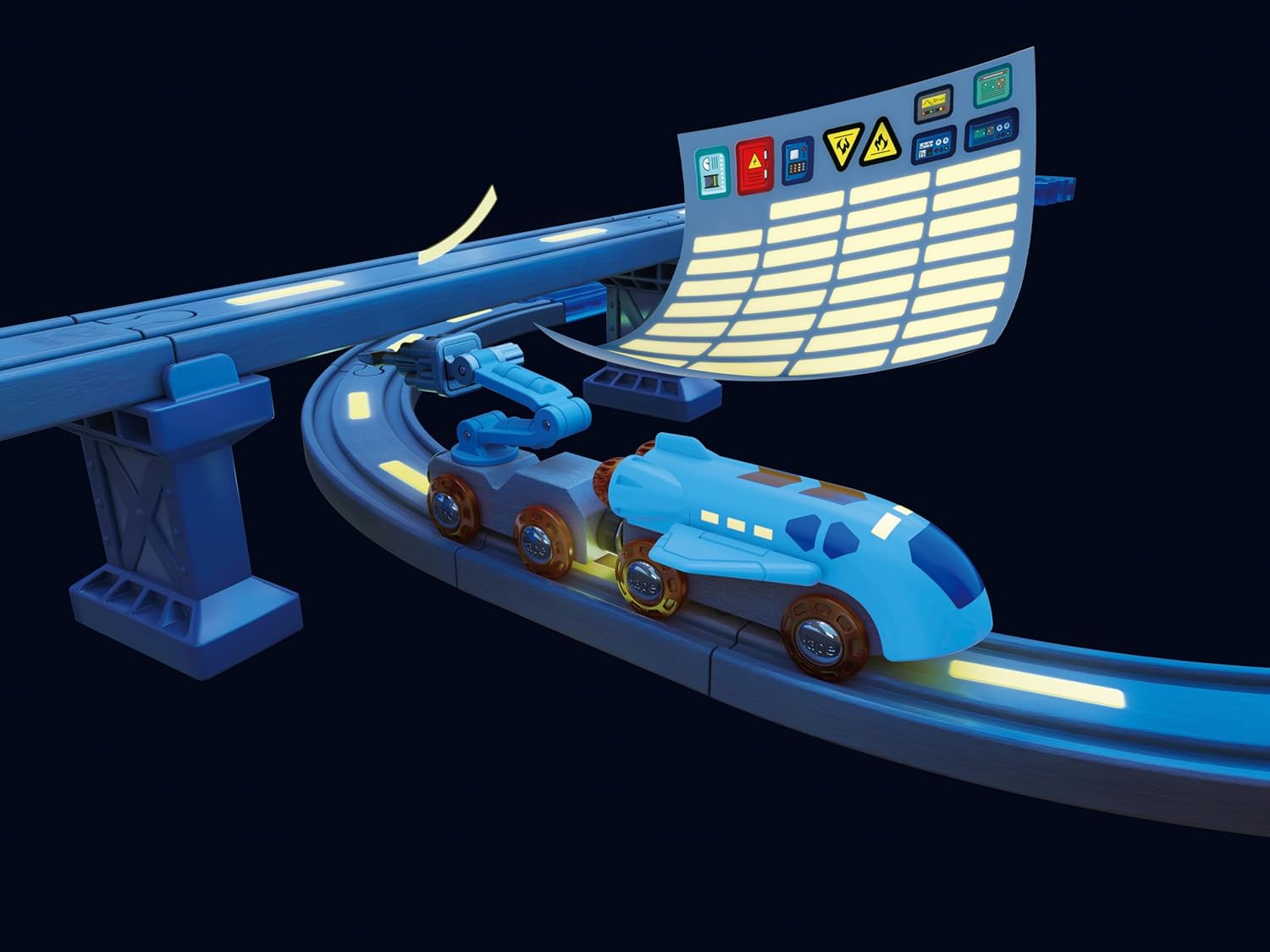 Fidtoy Space Train Set Toy Mars Railway Exploration Playset