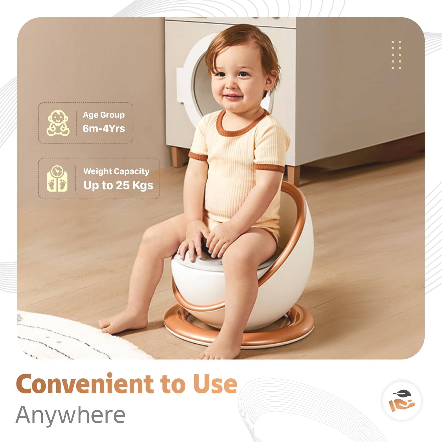 Fidtoy Toddler Potty Training Toilet Seat for Kids Comfortable Baby Potty Chair Portable Training Toilet for 1 2 3 Year Old Home Use