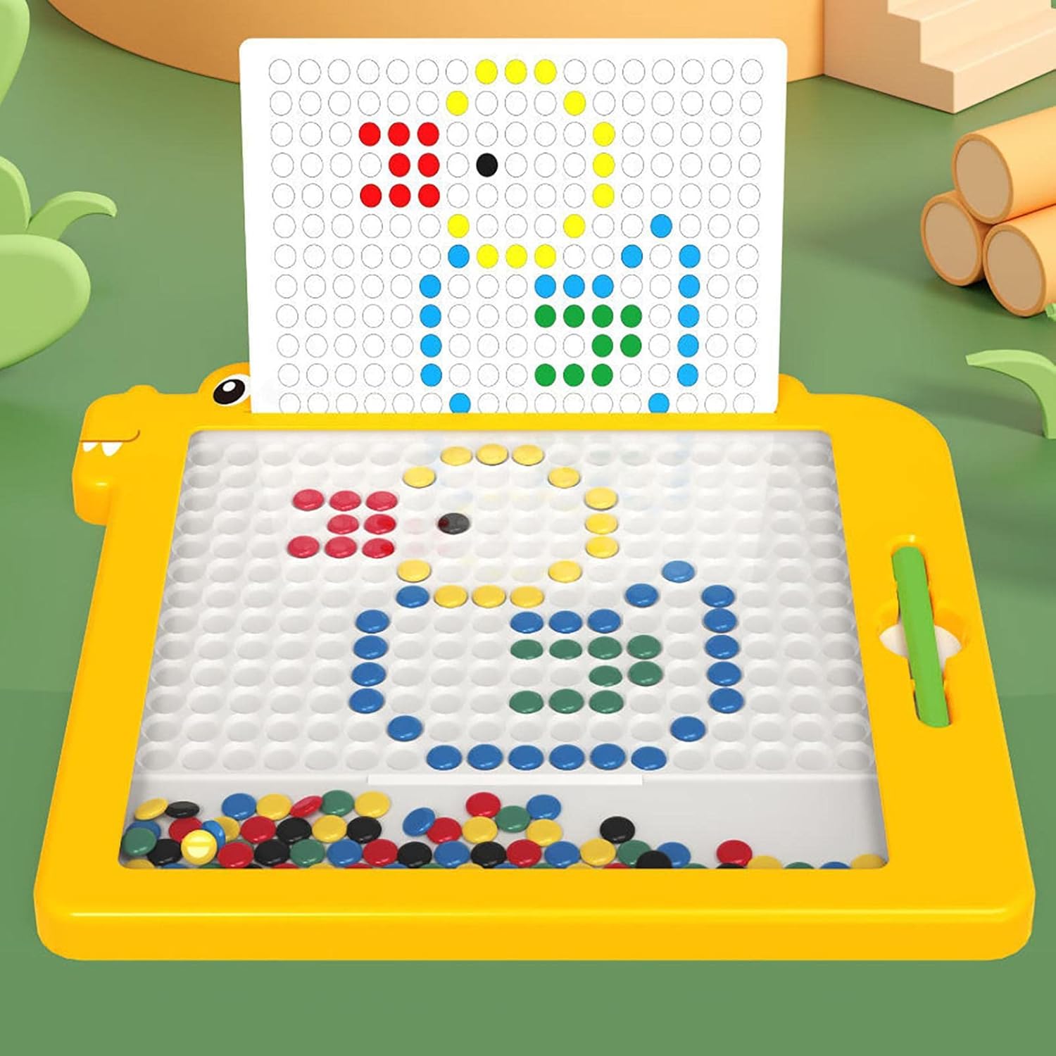 Tablette de Dessin Magnétique Fidtoy pour Enfants – Jouet de Perles Montessori Artistique et Créatif pour Tout-petits