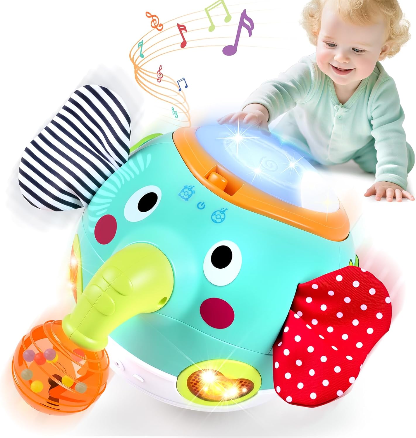 Fidtoy – Jouet interactif éléphant qui rampe et danse