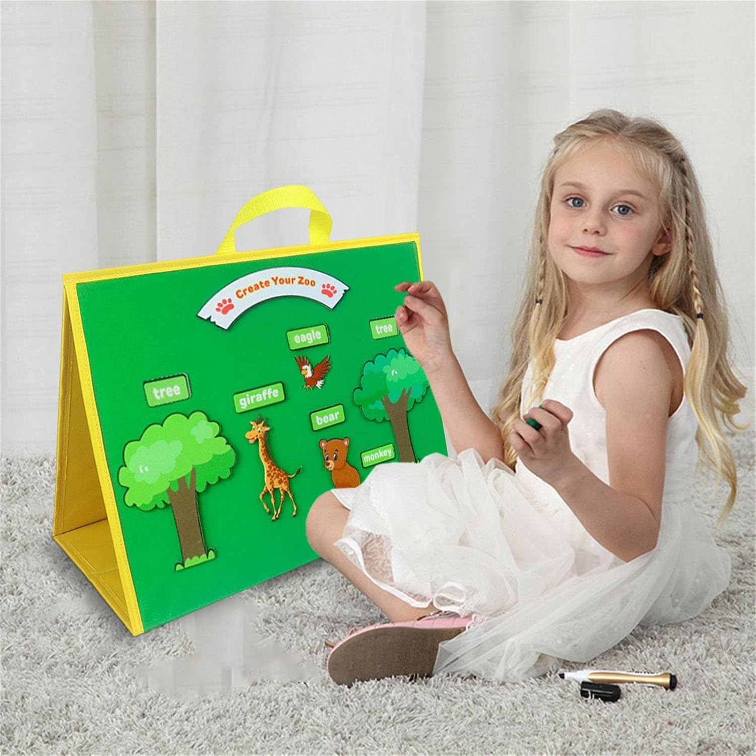 feutre pour salle de classe, tableaux d'enseignement pliables double face, histoires pour la maternelle, Conte Montessori Éducation Naixue