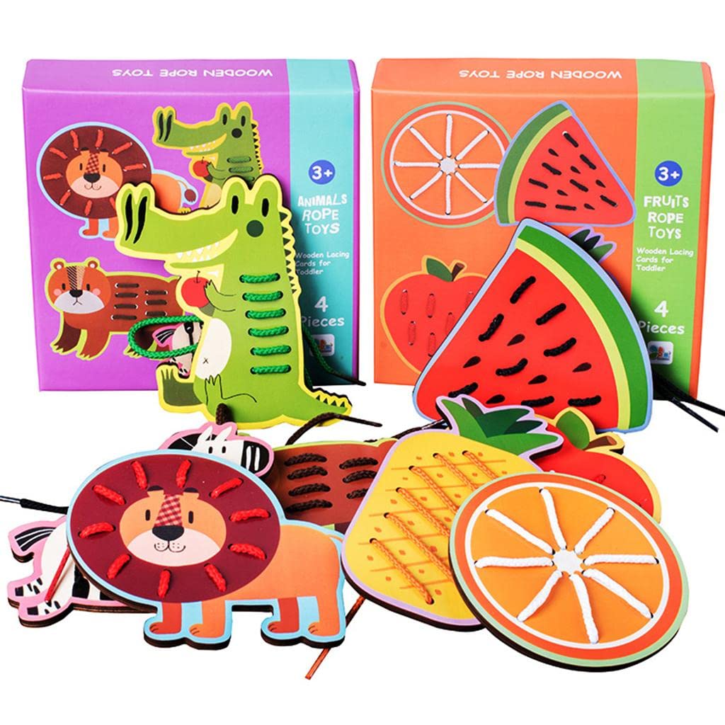 Creations Montessori Toys Lacing & Tracing Game Educational Toy Gift for Children AnimalToys & Hobbies|Preschool Toys & Pretend Play|Wooden & Handcrafted Toys