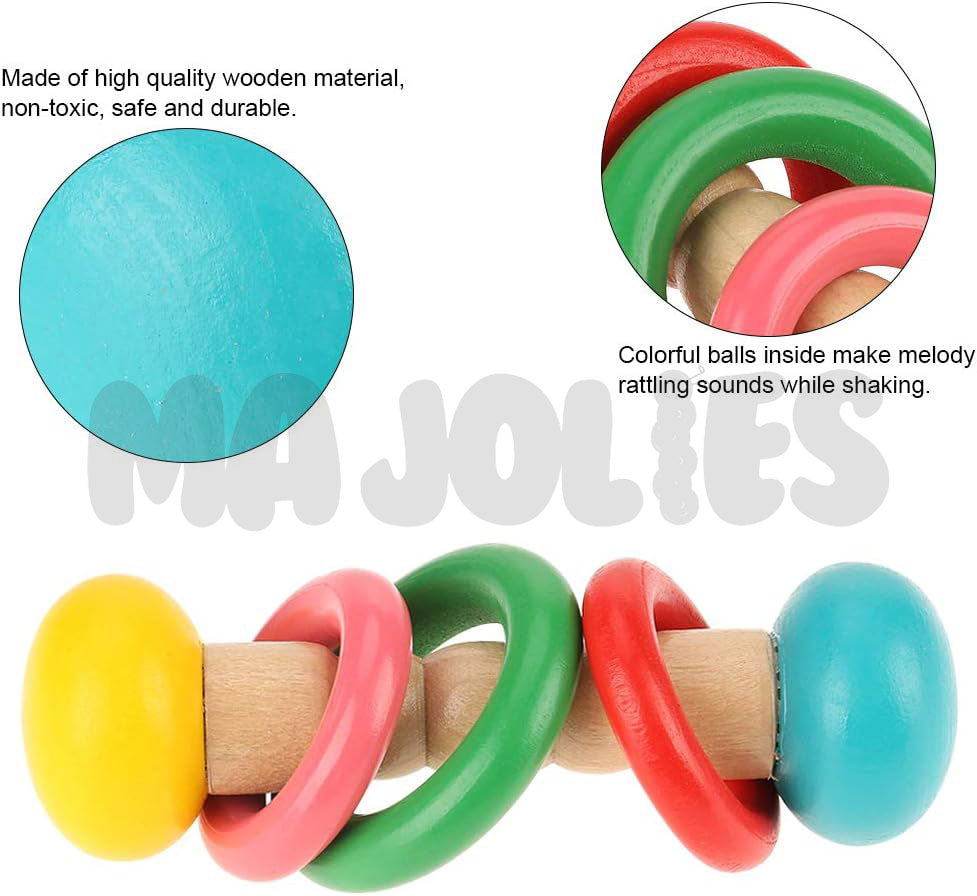 Hochet Anneaux Perles et Haltères