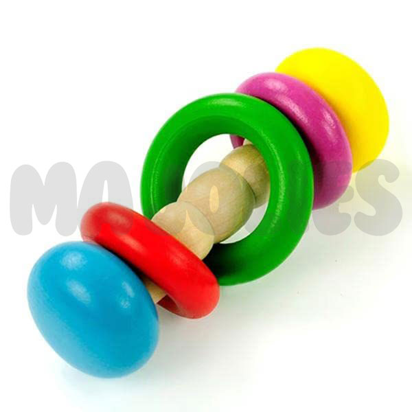 Hochet Anneaux Perles et Haltères