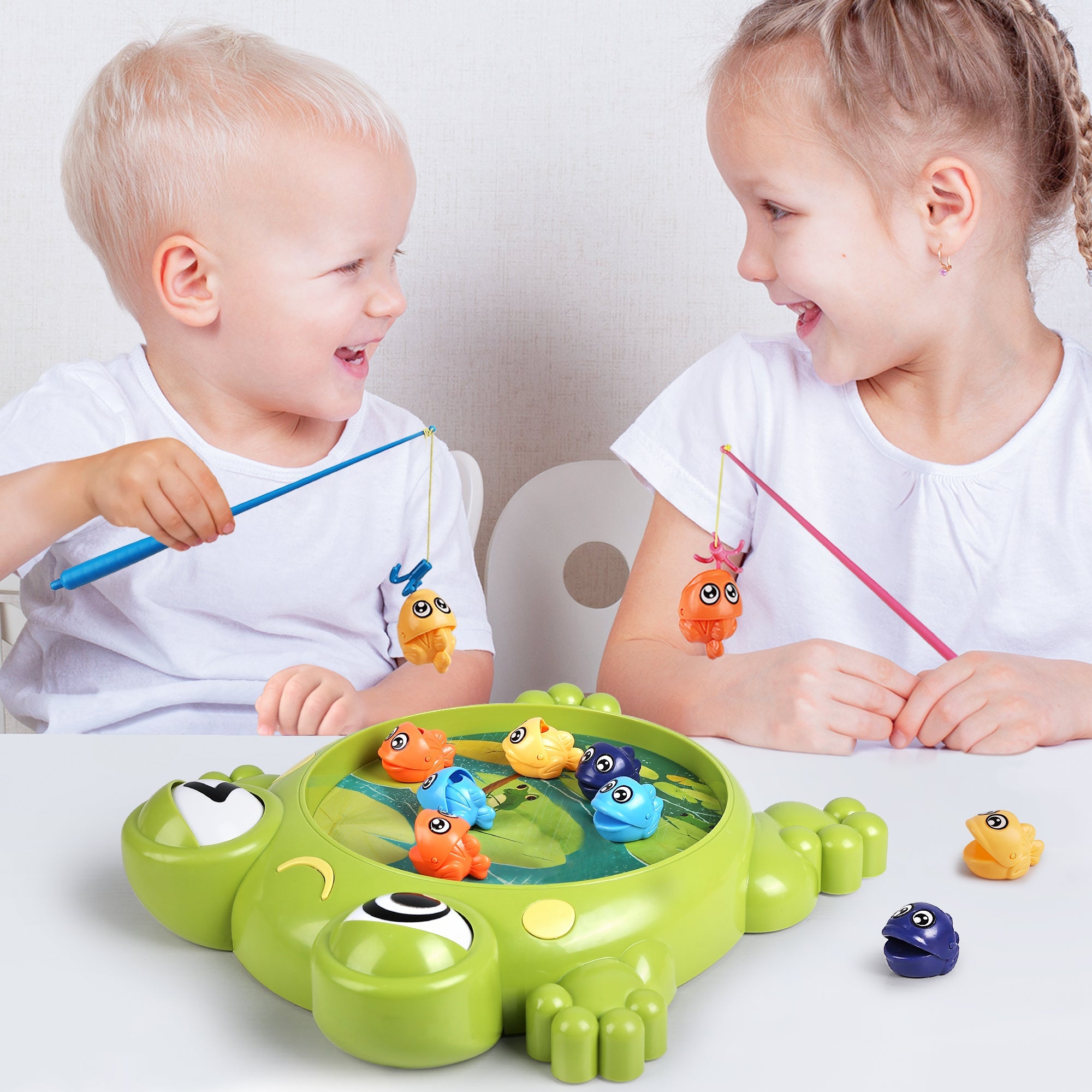 Fidtoy Frog Fishing Game Toy for Kids Age 3+