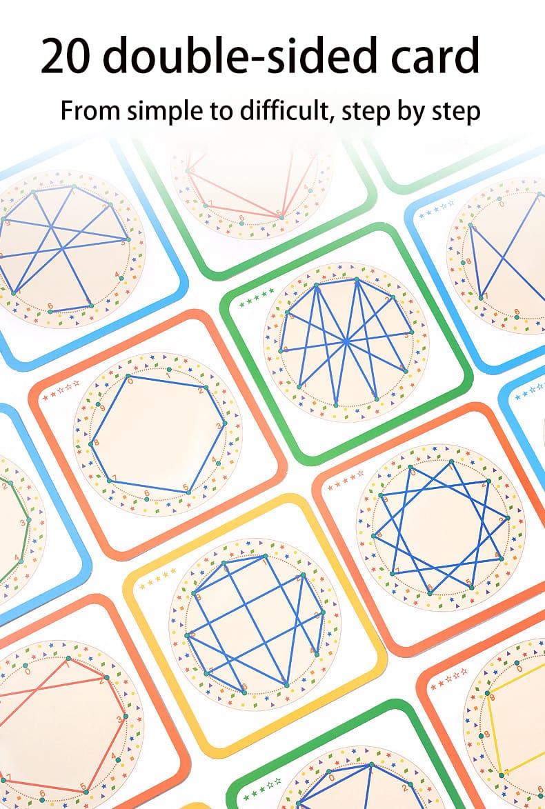 Kit de patrones de bobinado de hilo Geoboard de madera - 579