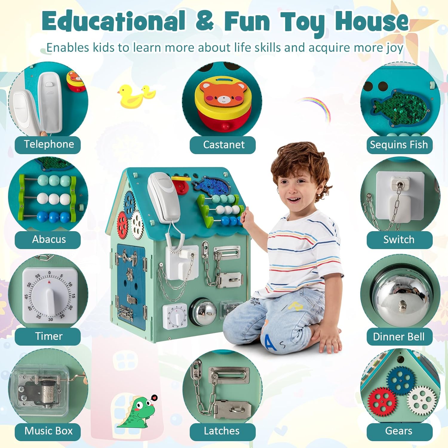 Fidtoy Maison d'activités multifonctionnelle Montessori