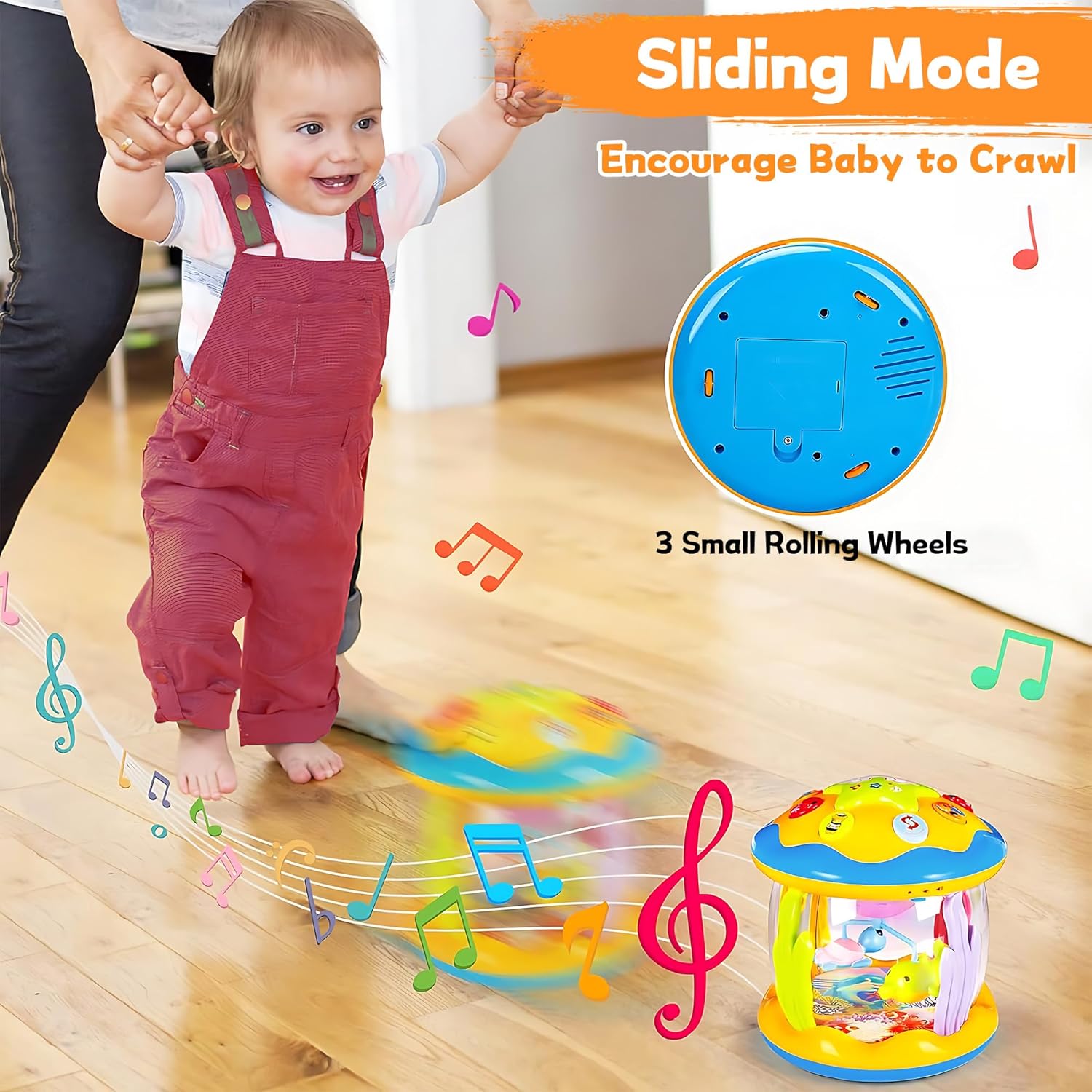 Fidtoy Ocean Light Toy pour bébés – Jouet sensoriel musical interactif pour nourrissons et tout-petits