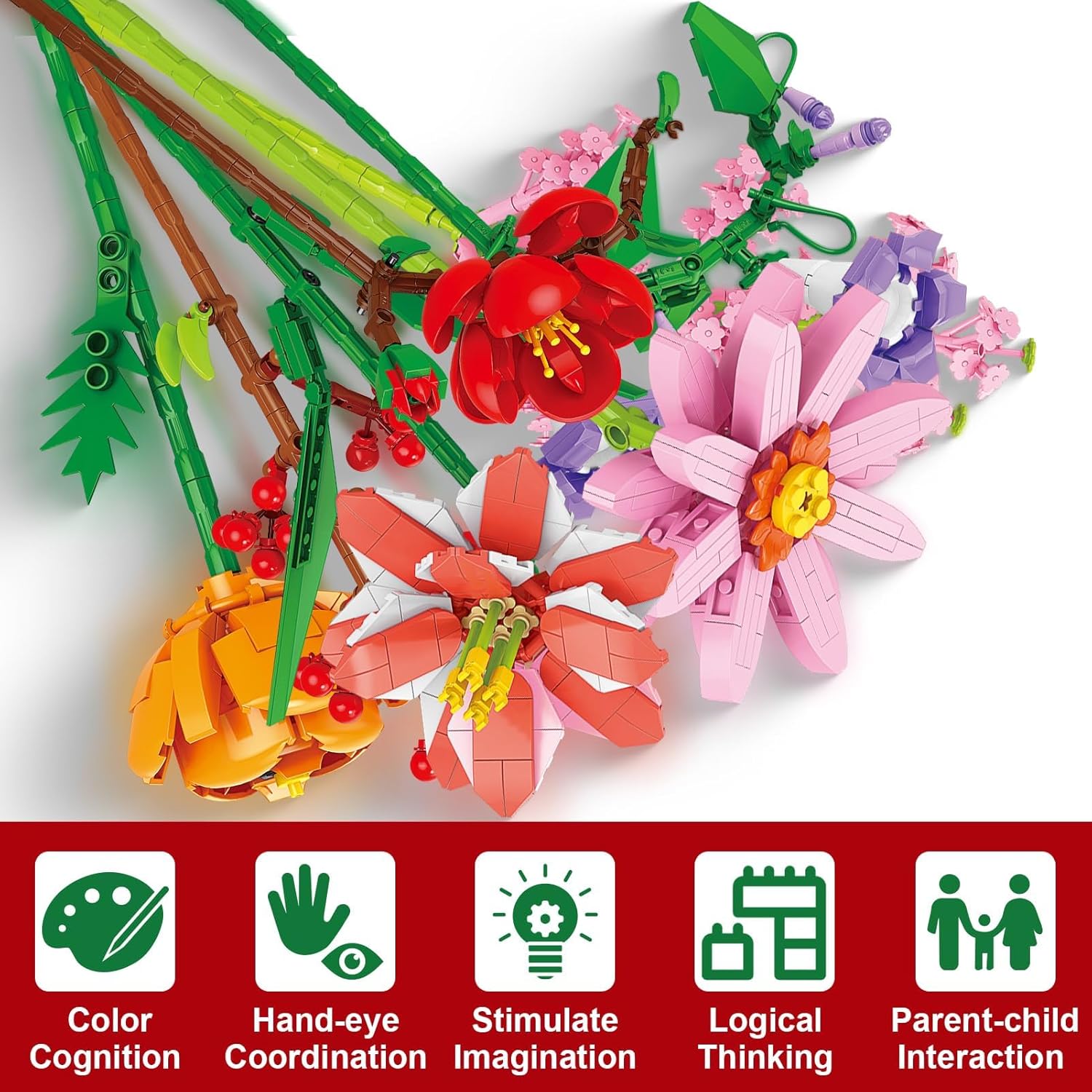 Calendrier de l'Avent de construction 24 jours MerryBlooms™