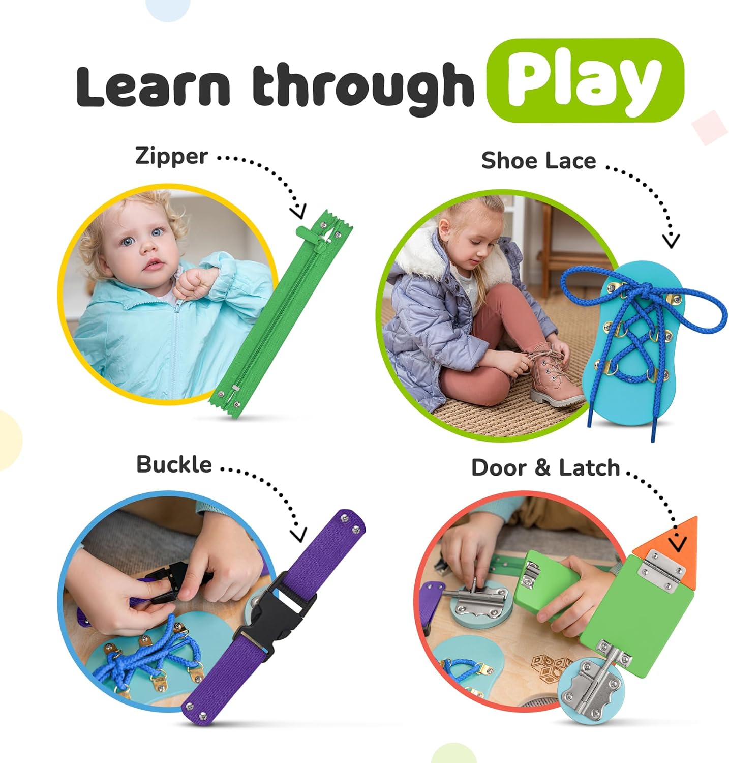 Tableau d'activités Montessori Fidtoy pour tout-petits